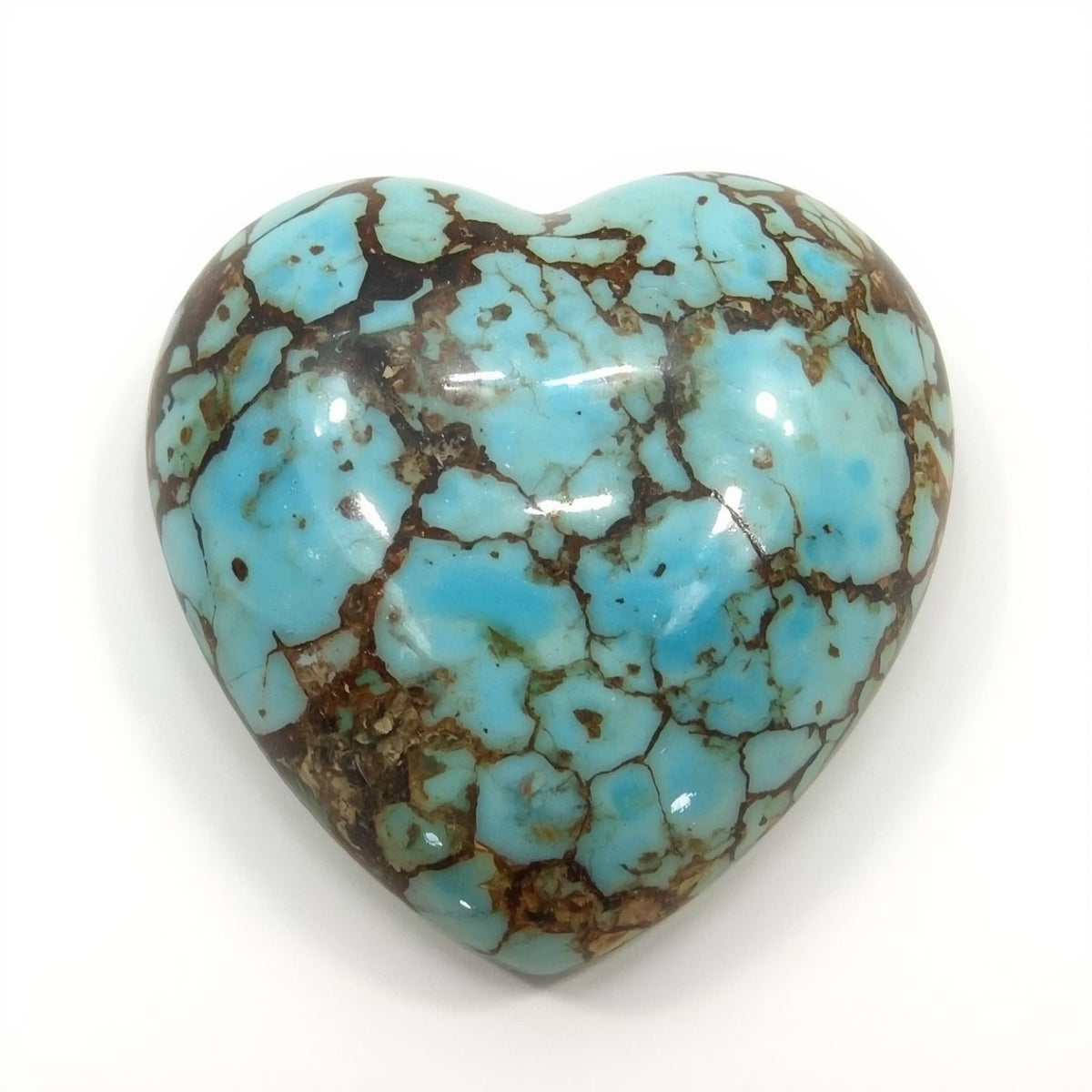 Turquoise 1PC Large 11x11 MM Heart Cabochon Blue Pure semi Precious Precious Gemstone