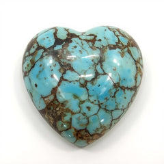 Turquoise 1PC Large 11x11 MM Heart Cabochon Blue Pure semi Precious Precious Gemstone