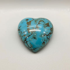 Turquoise 1PC Large 11x11 MM Heart Cabochon Blue Pure semi Precious Precious Gemstone