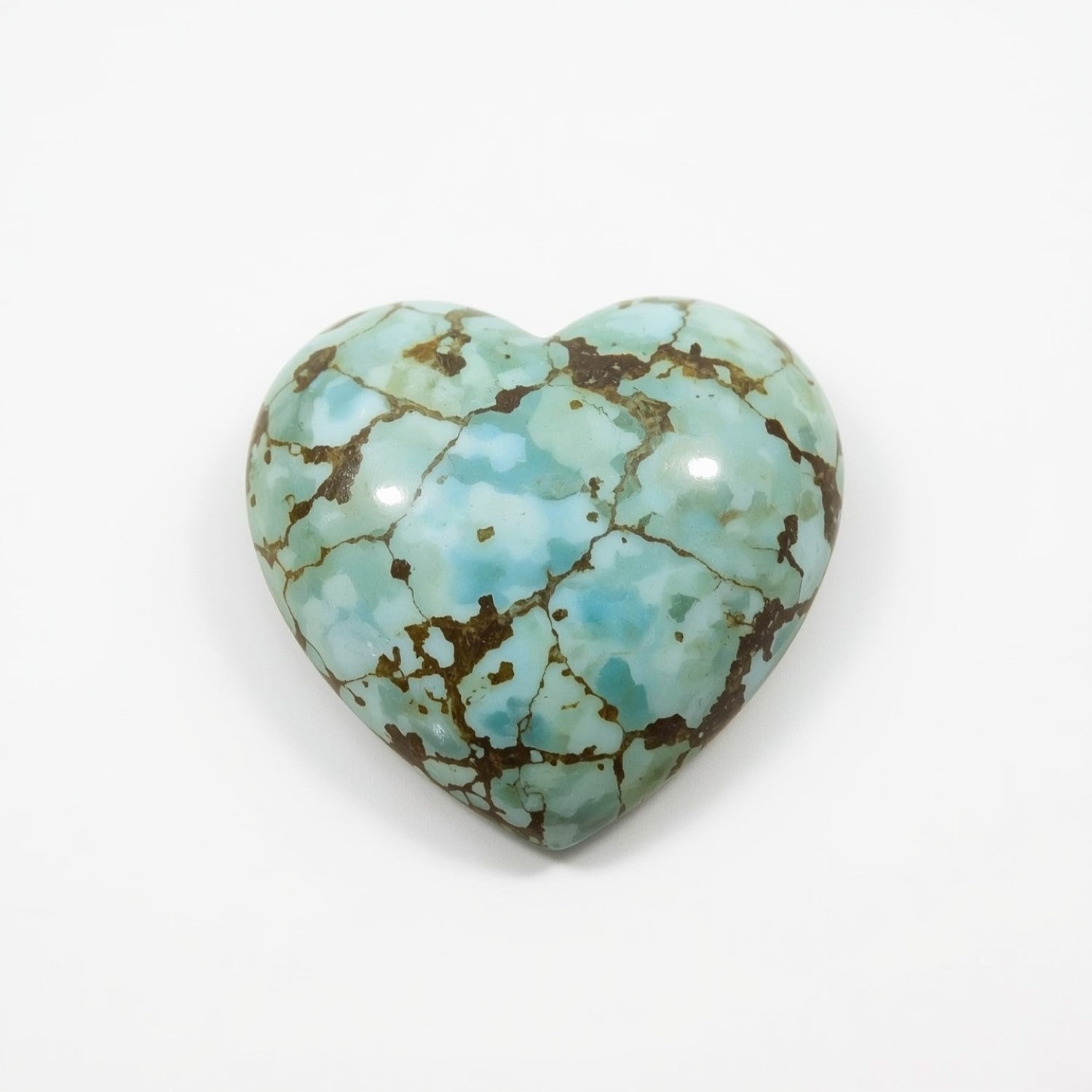 Turquoise 10PC Tiny 3x3 MM Heart Cabochon Blue Luster semi Precious Loose Gemstones Secundaire afbeelding