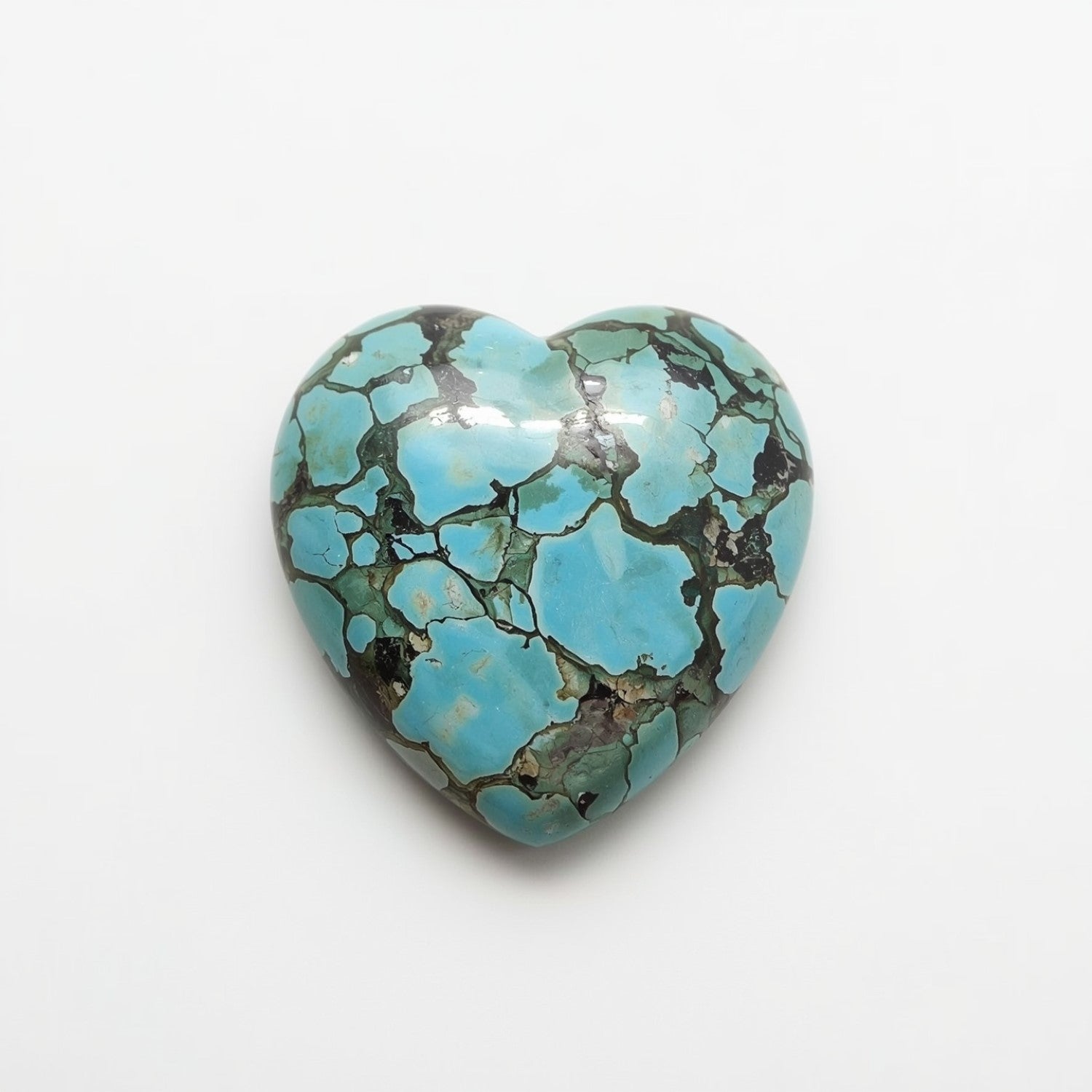 Turquoise 10PC Tiny 5x5 MM Heart Cabochon Blue Shine semi Precious Precious Gemstone Hoofdafbeelding