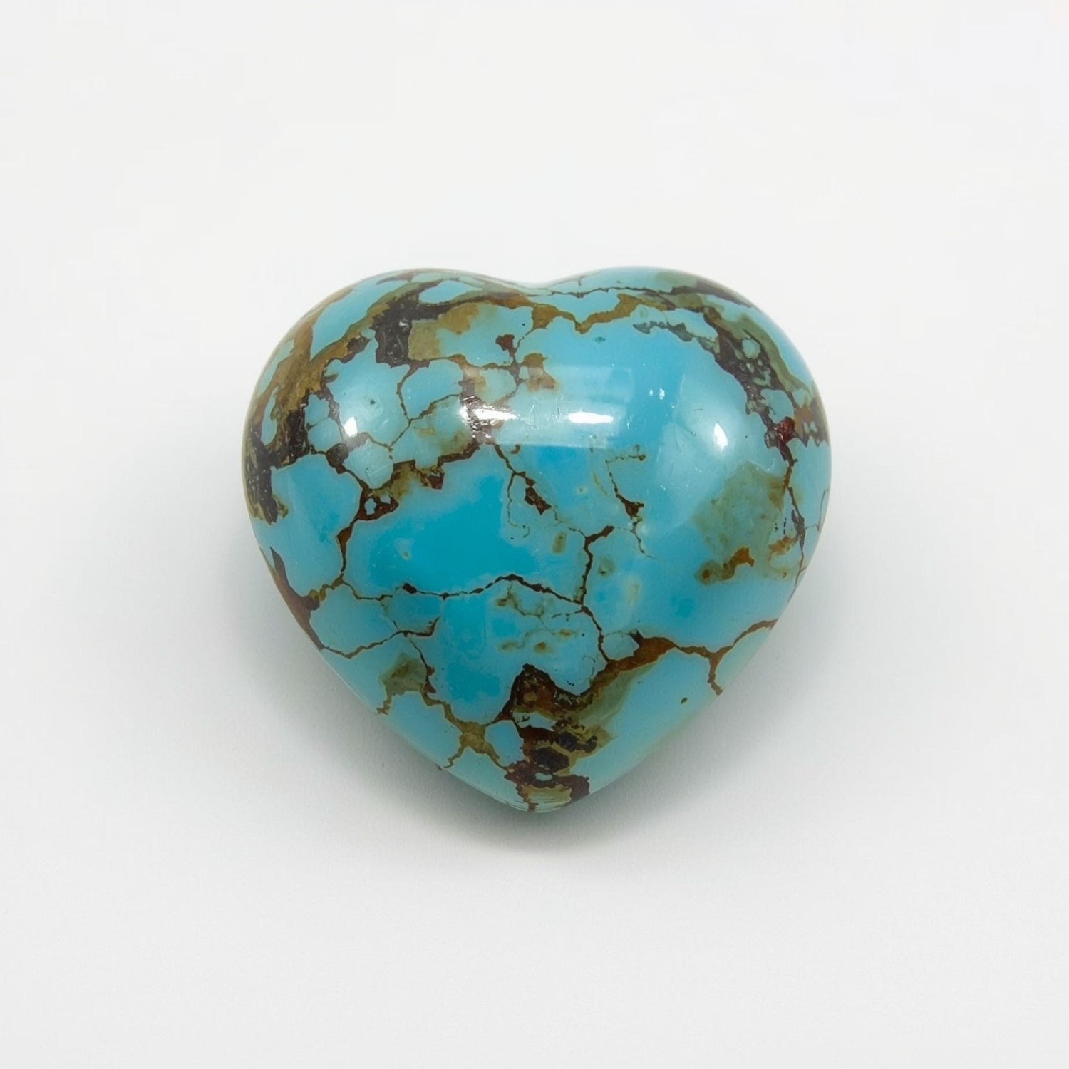 Turquoise 1PC Small 8x8 MM Heart Cabochon Blue Natural semi Precious Loose Gemstone Immagine principale del prodotto