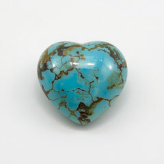 Turquoise 1PC Small 8x8 MM Heart Cabochon Blue Natural semi Precious Loose Gemstone