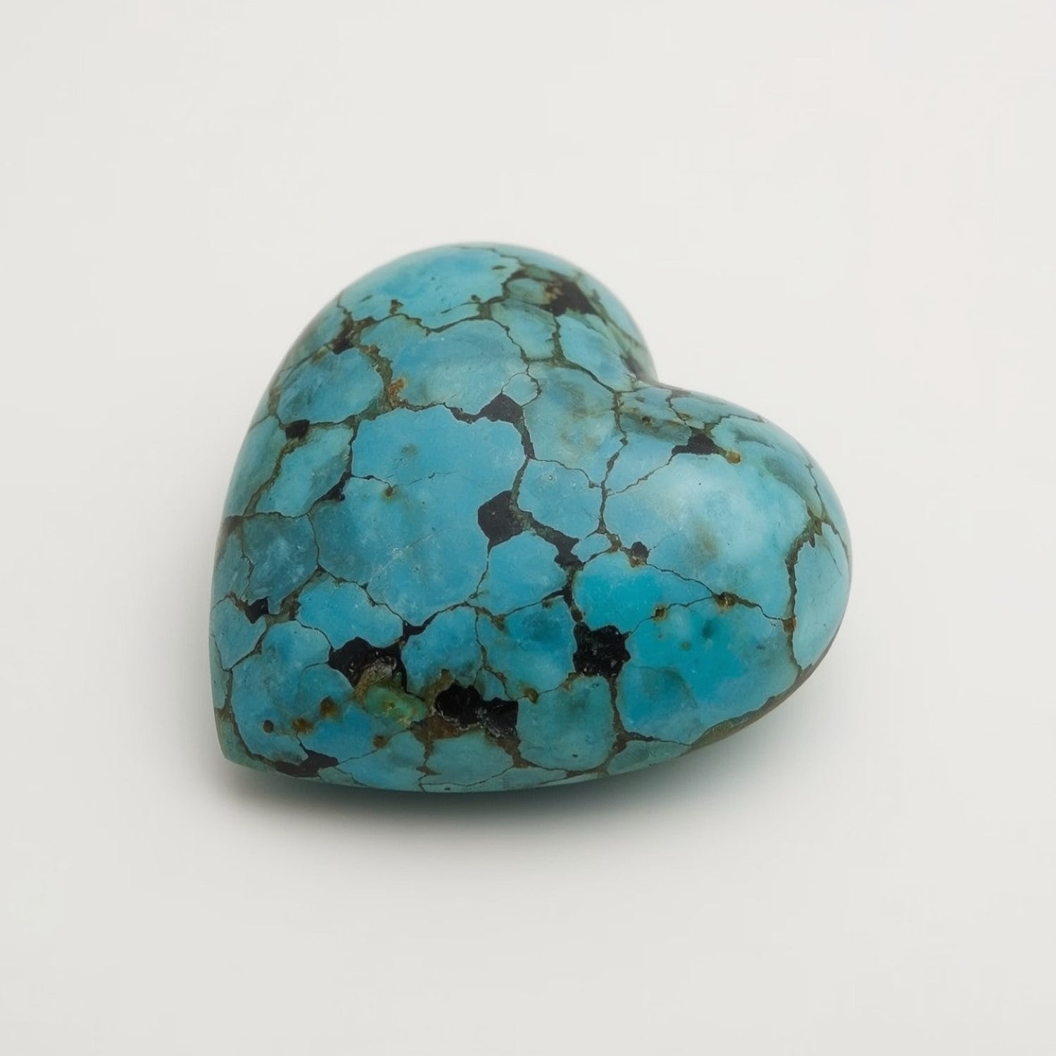 Turquoise 1PC Small 8x8 MM Heart Cabochon Blue Natural semi Precious Loose Gemstone