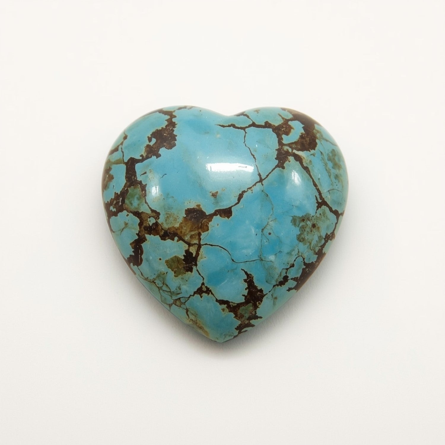 Turquoise 1PC Medium 9x9 MM Heart Cabochon Blue Genuine semi Precious Loose Gemstones Secundaire afbeelding