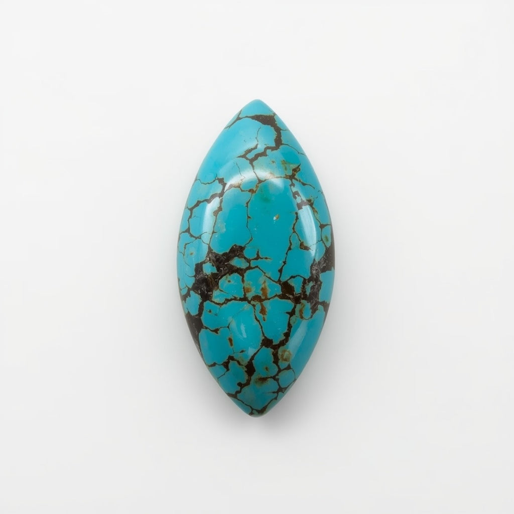 Turquoise 1PC Small 5x10 MM Marquise  Cabochon Blue Luster semi Precious Loose Gemstones