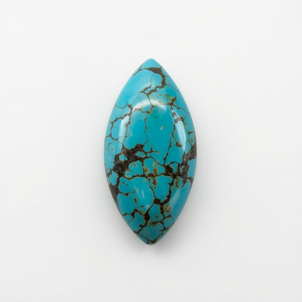 Turquoise 1PC Small 5x10 MM Marquise  Cabochon Blue Luster semi Precious Loose Gemstones