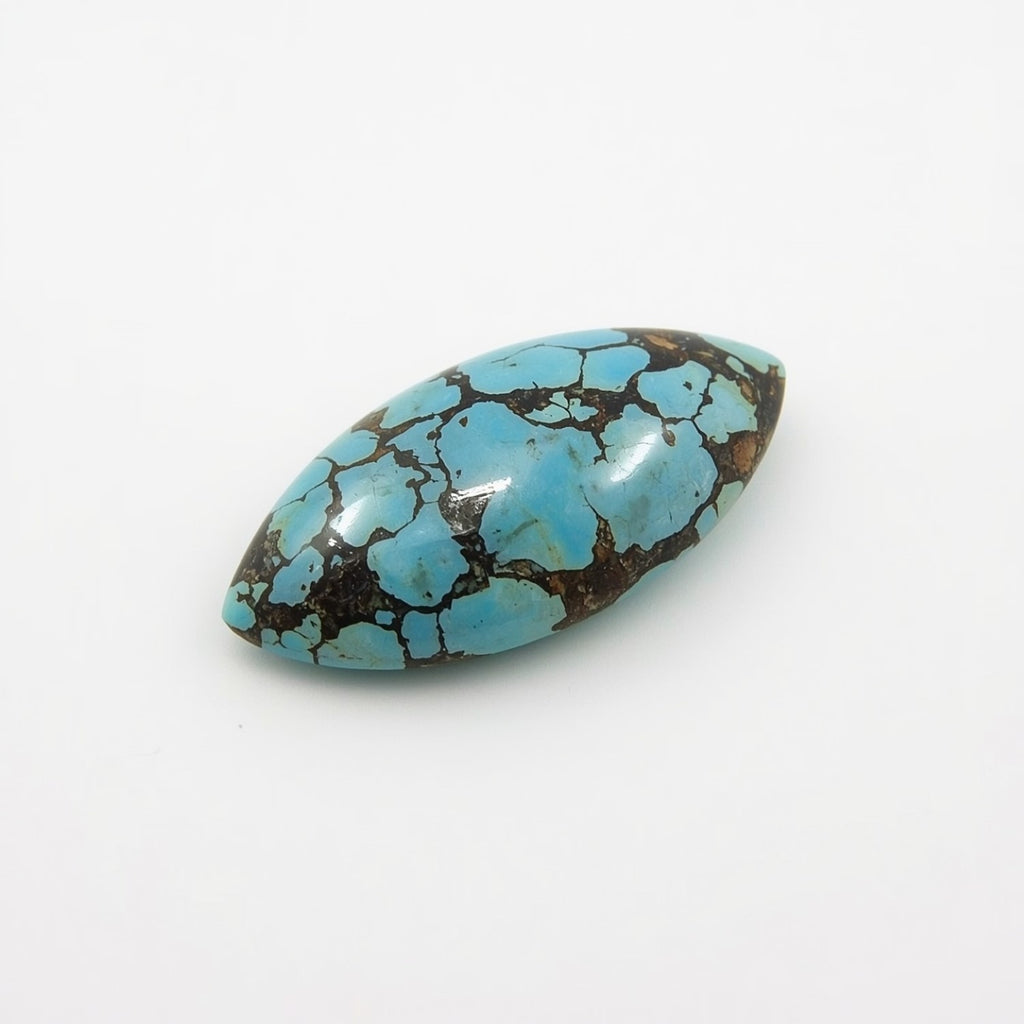 Turquoise 1PC Medium 7x14 MM Marquise  Cabochon Blue Shine semi Precious Precious Gemstone