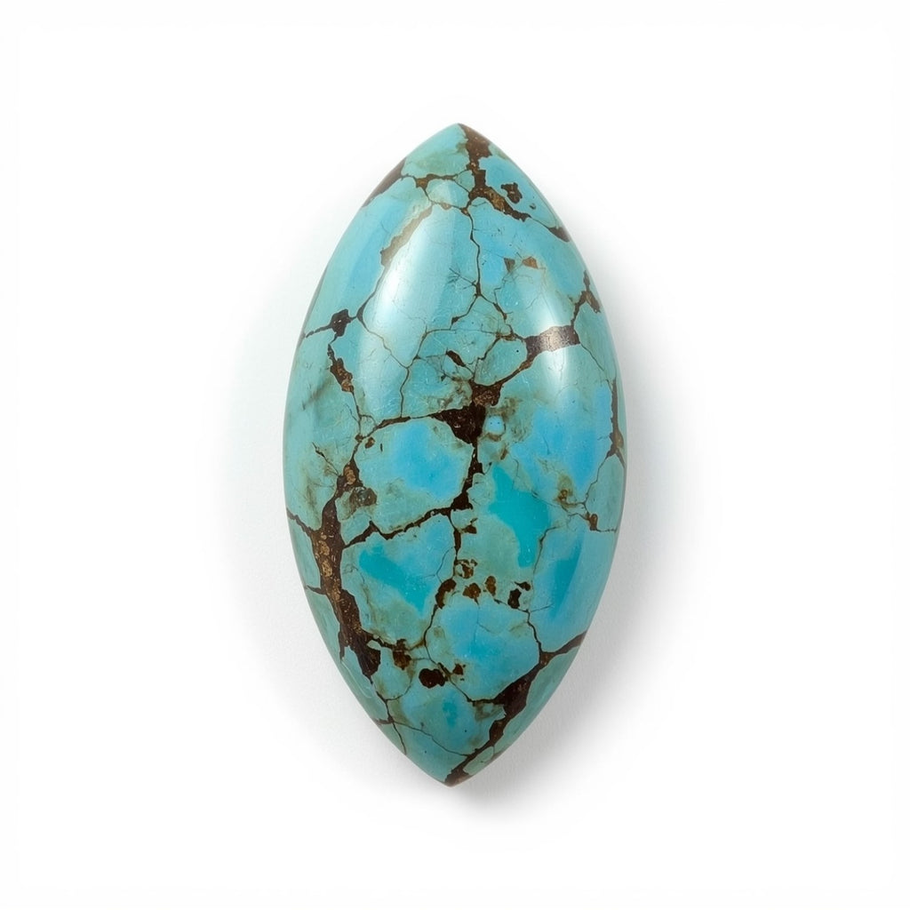 Turquoise 1PC Large 8x16 MM Marquise  Cabochon Blue Fine semi Precious Gems