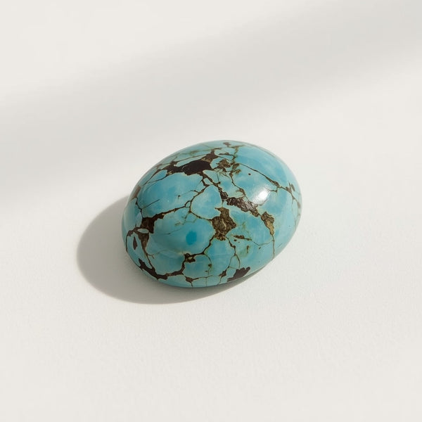 Turquoise 10PC Tiny 4x6 MM Oval Cabochon Blue Brilliant semi Precious Precious Gemstone