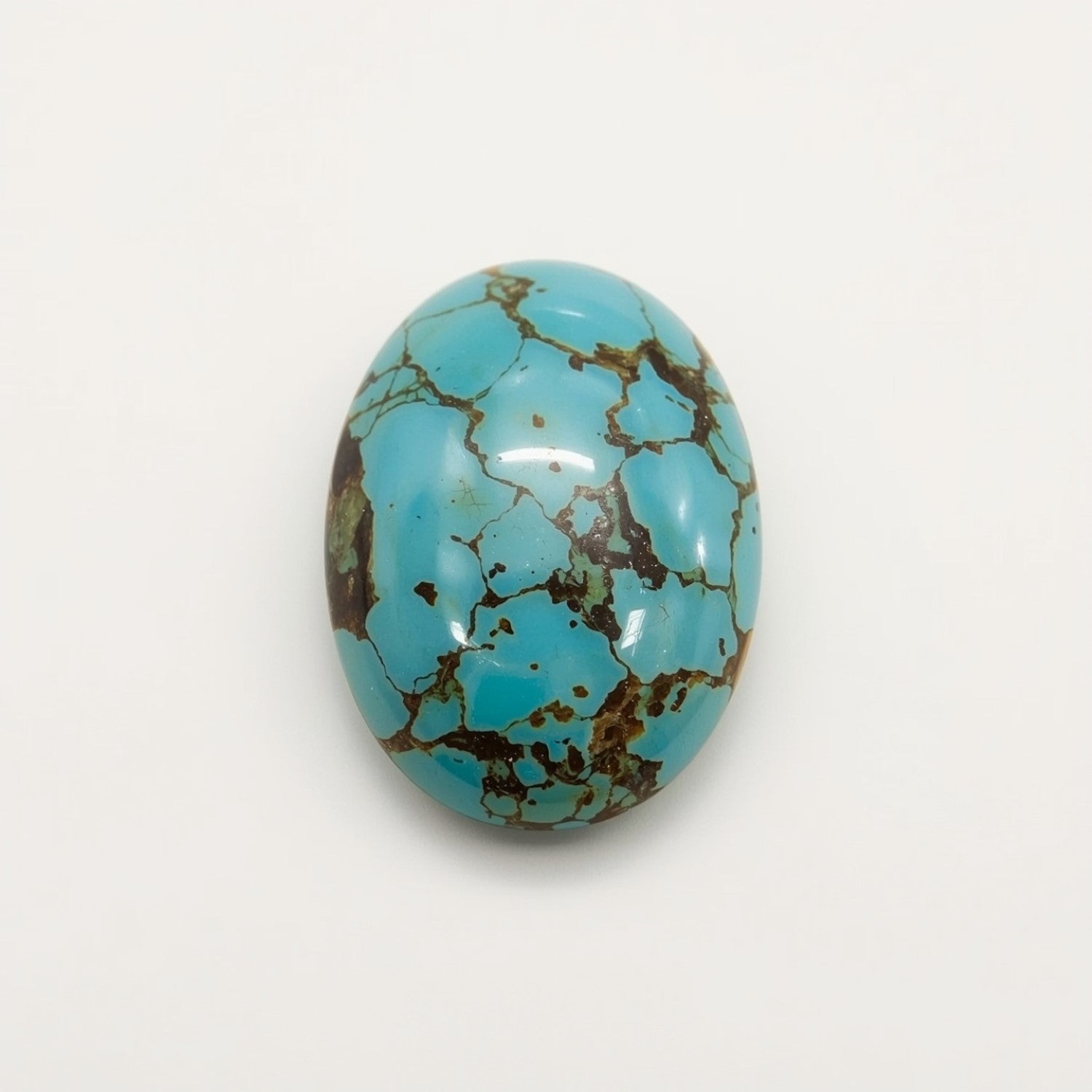 Turquoise 1PC Medium 7x10 MM Oval Cabochon Blue Lustrous semi Precious Semi Precious Gemstone Immagine principale del prodotto
