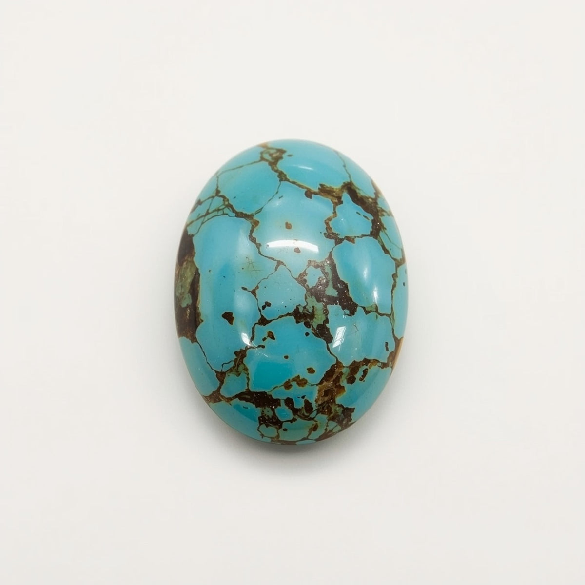 Turquoise 1PC Medium 7x10 MM Oval Cabochon Blue Lustrous semi Precious Semi Precious Gemstone