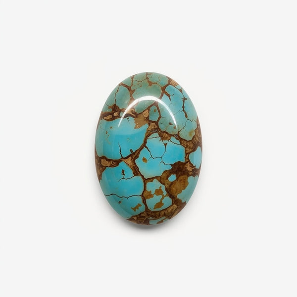 Turquoise 1PC Small 7x9 MM Oval Cabochon Blue Luster semi Precious Loose Gemstones