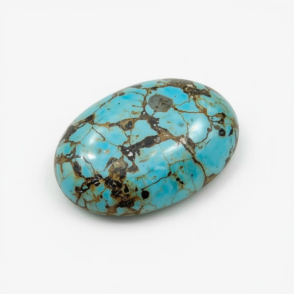 Turquoise 1PC Small 7x9 MM Oval Cabochon Blue Luster semi Precious Loose Gemstones