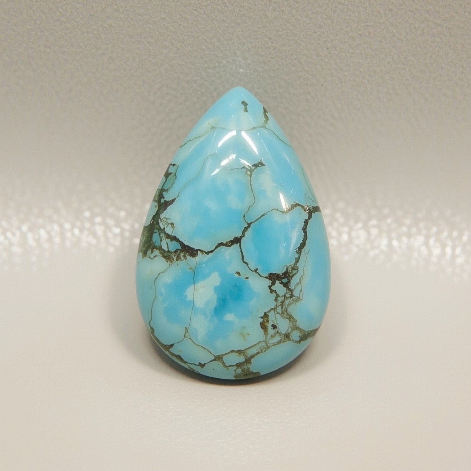 Turquoise 1PC Tiny 5x7 MM Pear Cabochon Blue Shine semi Precious Precious Gemstone Secundaire afbeelding