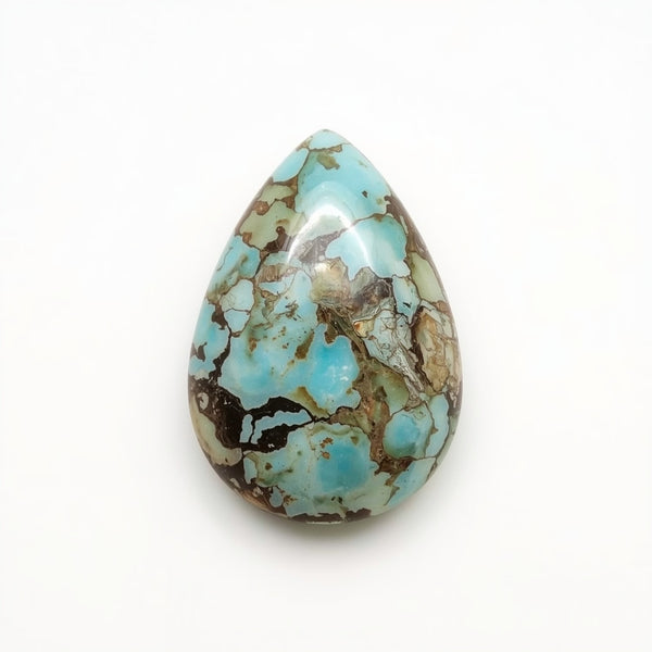 Turquoise 1PC Small 6x8 MM Pear Cabochon Blue Fine semi Precious Gems
