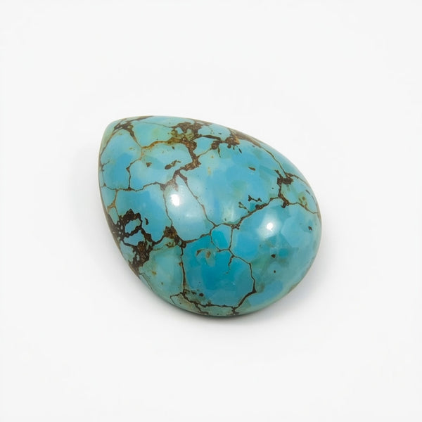 Turquoise 1PC Small 6x8 MM Pear Cabochon Blue Fine semi Precious Gems