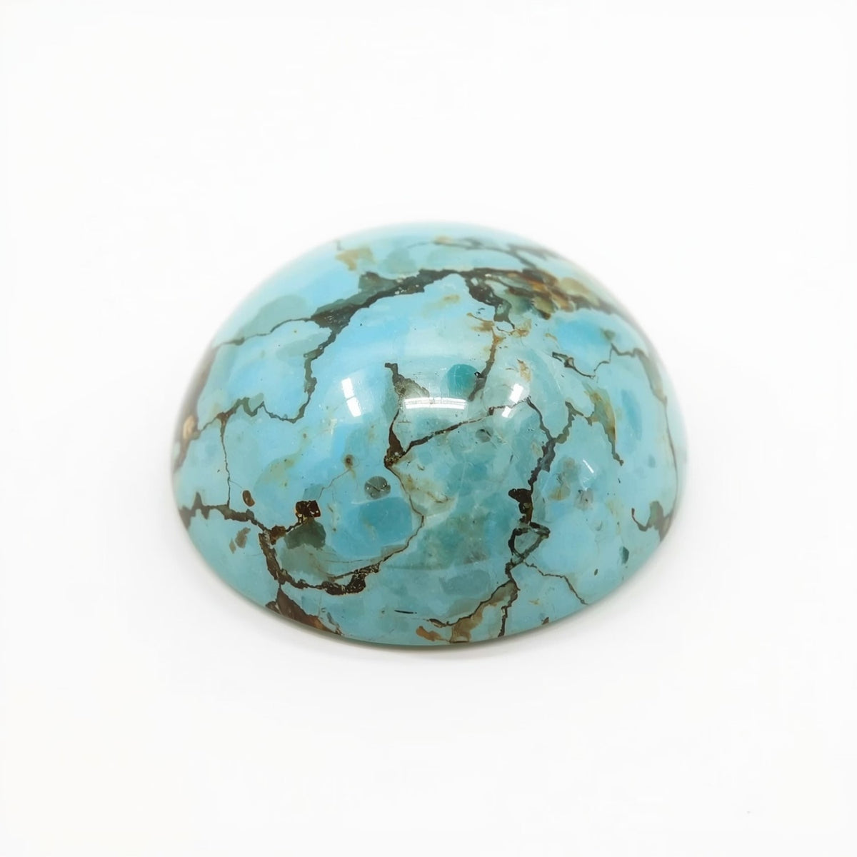 Turquoise 1PC Large 10x10 MM Round Cabochon Blue Genuine semi Precious Loose Gemstones