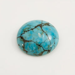 Turquoise 1PC Large 10x10 MM Round Cabochon Blue Genuine semi Precious Loose Gemstones