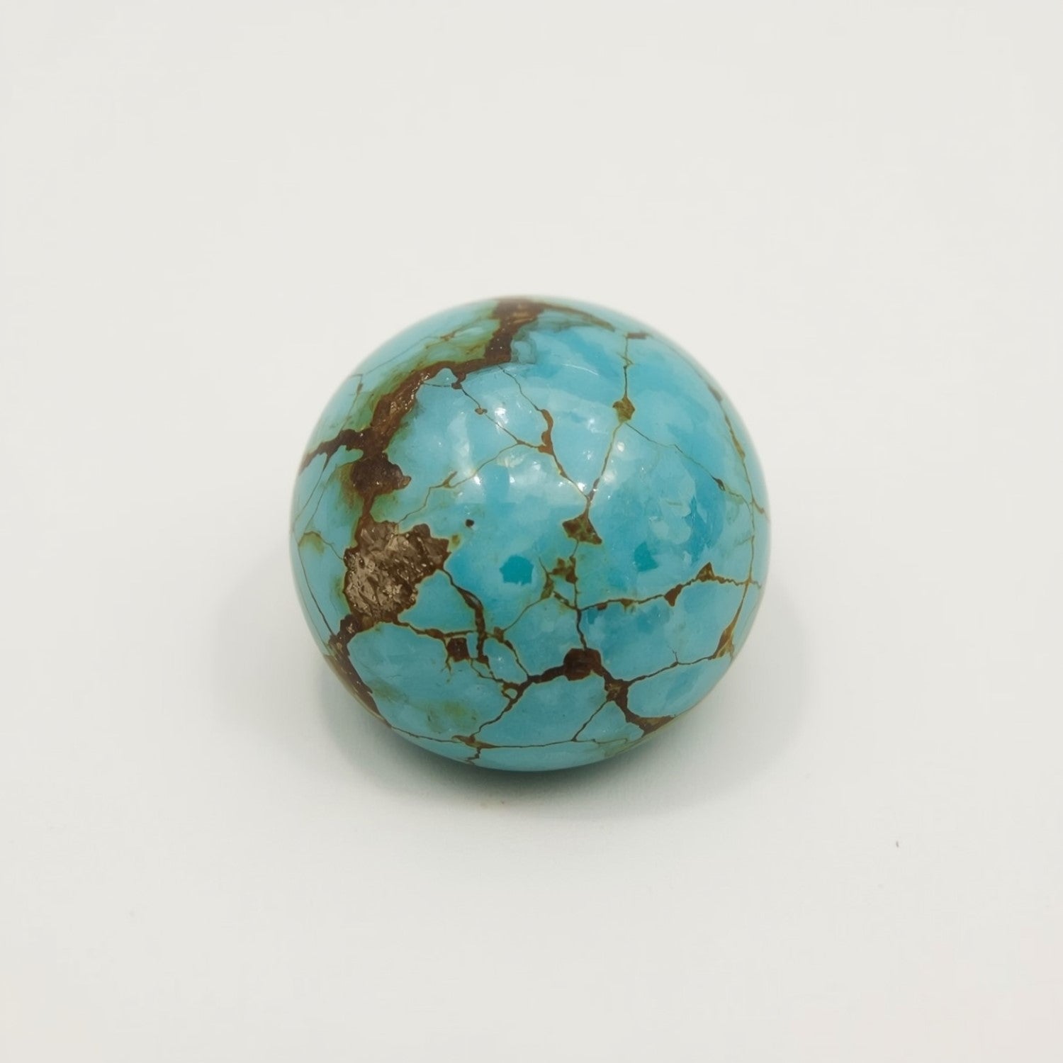 Türkis 1PC Kleiner 7x7 MM Runder Cabochon Blau Feine Halbedelsteine メイン画像