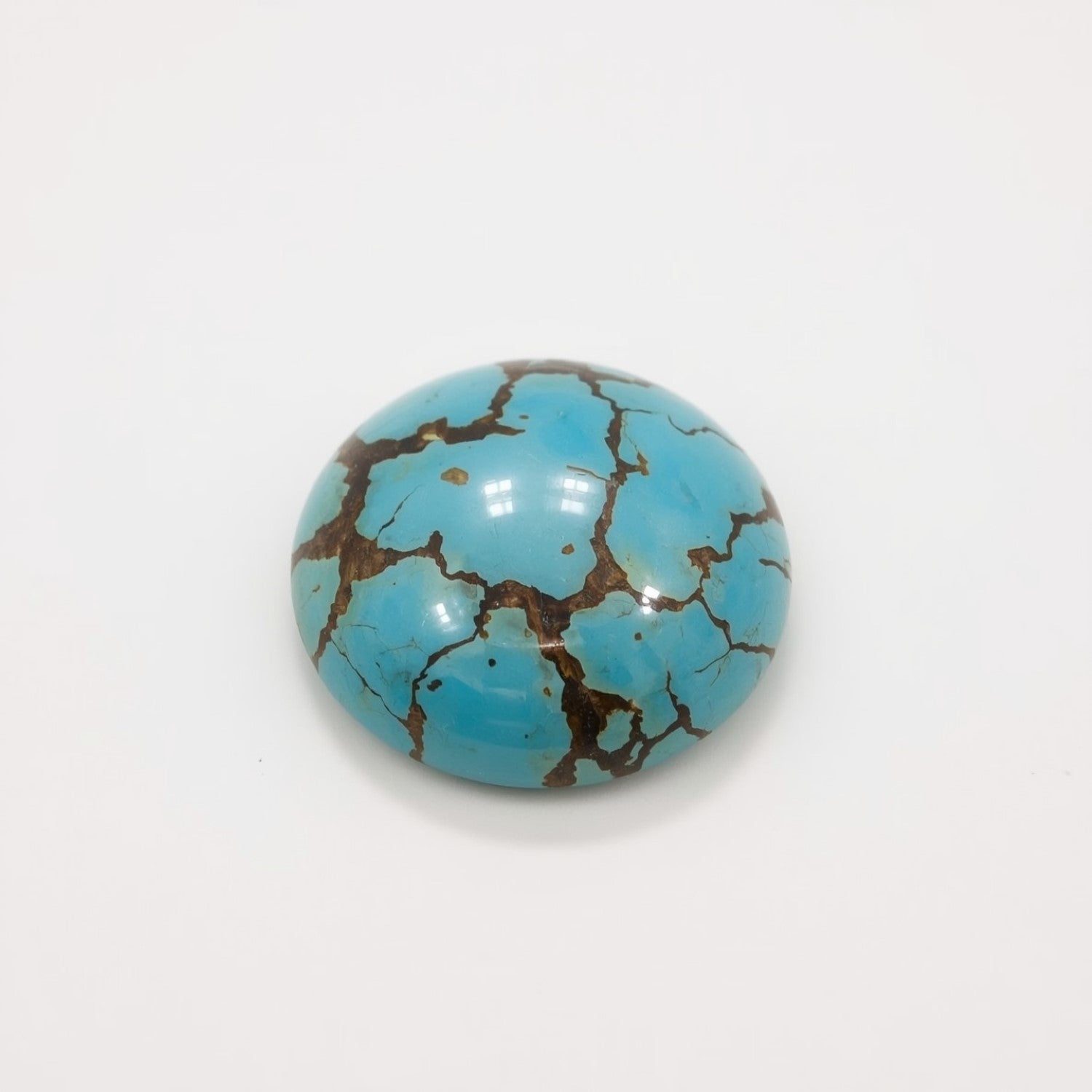 Türkis 1PC Kleiner 8x8 MM Runder Cabochon Blau Hochwertige Halbedelsteine Lose Edelsteine Zweitbild