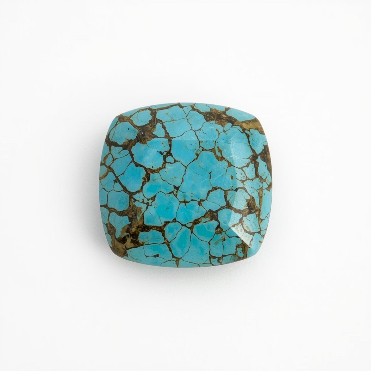 Turquoise 1PC Large 10x10 MM Square Cabochon Blue Fine semi Precious Loose Gemstone Huvudsaklig produktbild