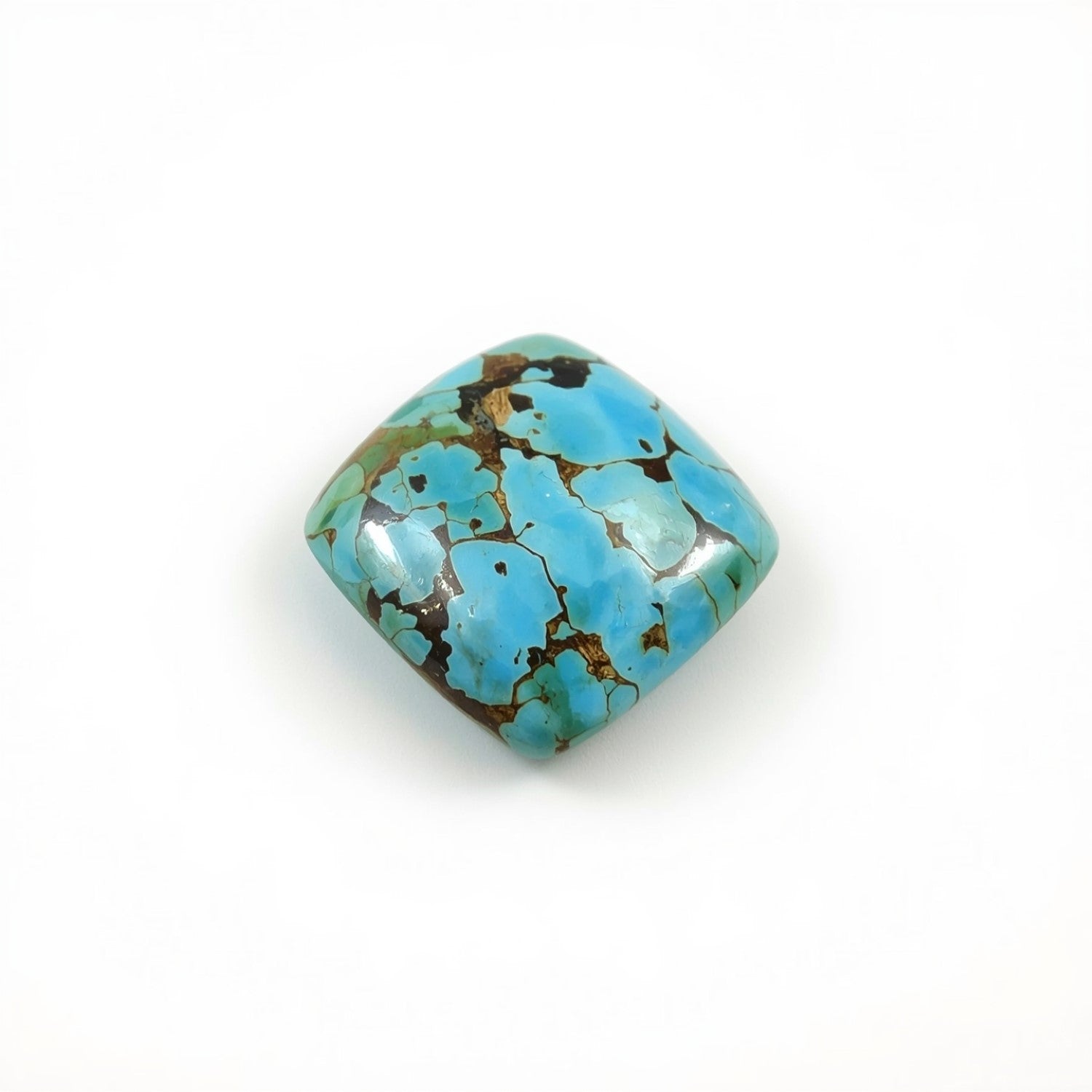 Turquoise 10PC Tiny 4x4 MM Square Cabochon Blue Sparkling semi Precious Loose Gemstone Hoofdafbeelding