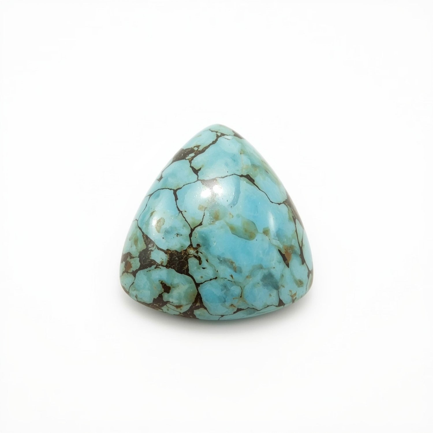 Turquoise 1PC Small 7x7 MM Triangle Cabochon Blue Fiery semi Precious Loose Gemstone Huvudsaklig produktbild