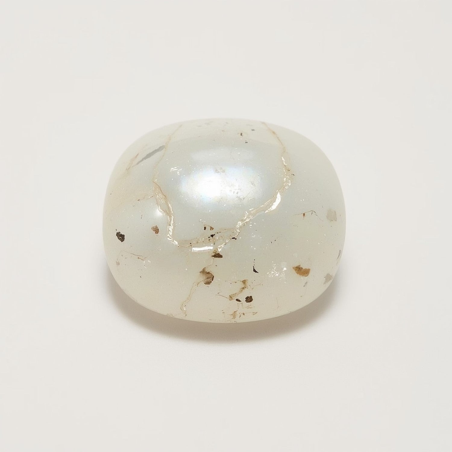 Weiße Perle 1PC Große 11x11 MM Kissen Cabochon Weiß Reine Kostbare Lose Edelsteine Zweitbild