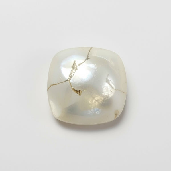 White Pearl  10PC Tiny 5x5 MM Cushion Cabochon White Shine Precious Loose Gems