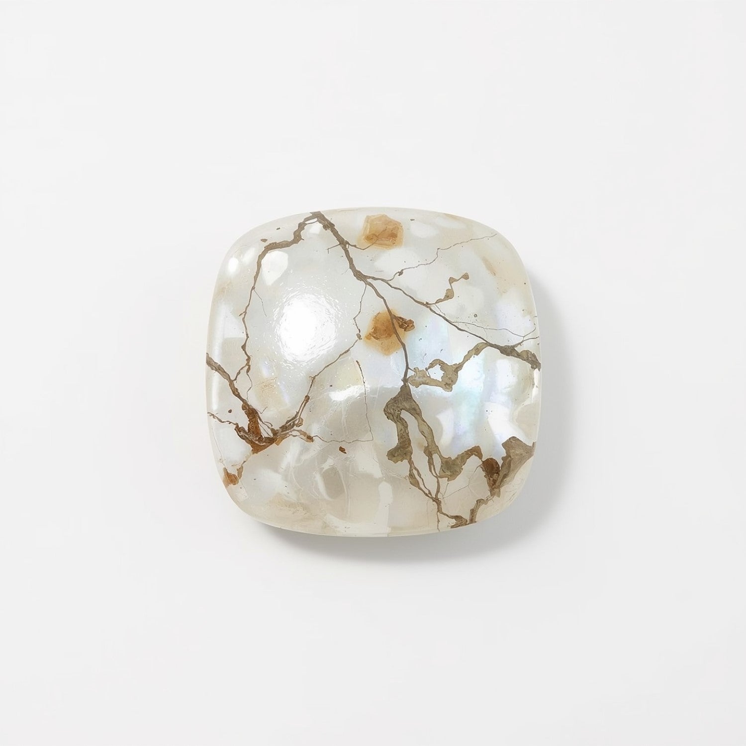 White Pearl  10PC Tiny 5x5 MM Cushion Cabochon White Shine Precious Loose Gems