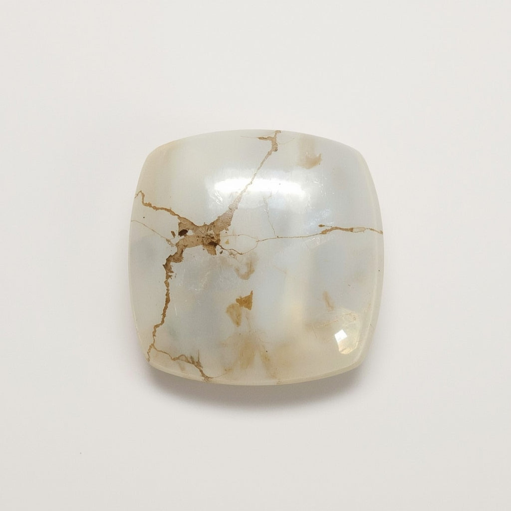 White Pearl  1PC Small 7x7 MM Cushion Cabochon White High-Quality Precious Loose Gemstones