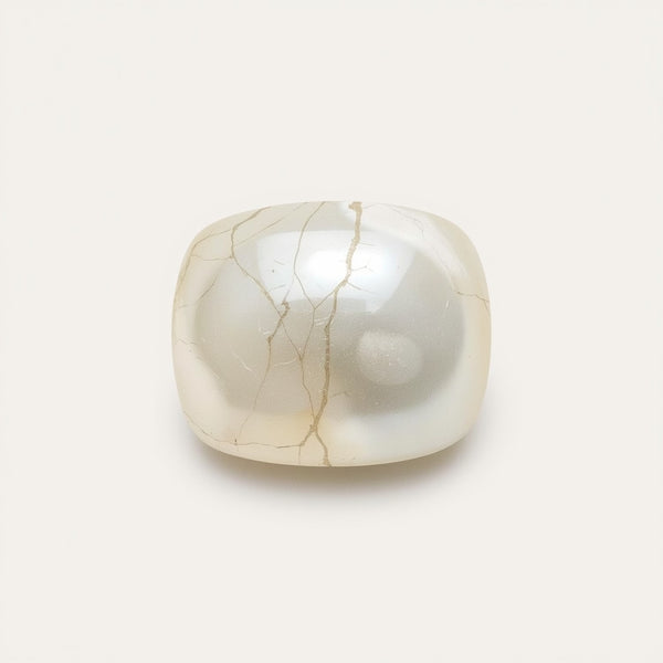 White Pearl  1PC Small 8x8 MM Cushion Cabochon White Natural Precious Semi Precious Gemstone