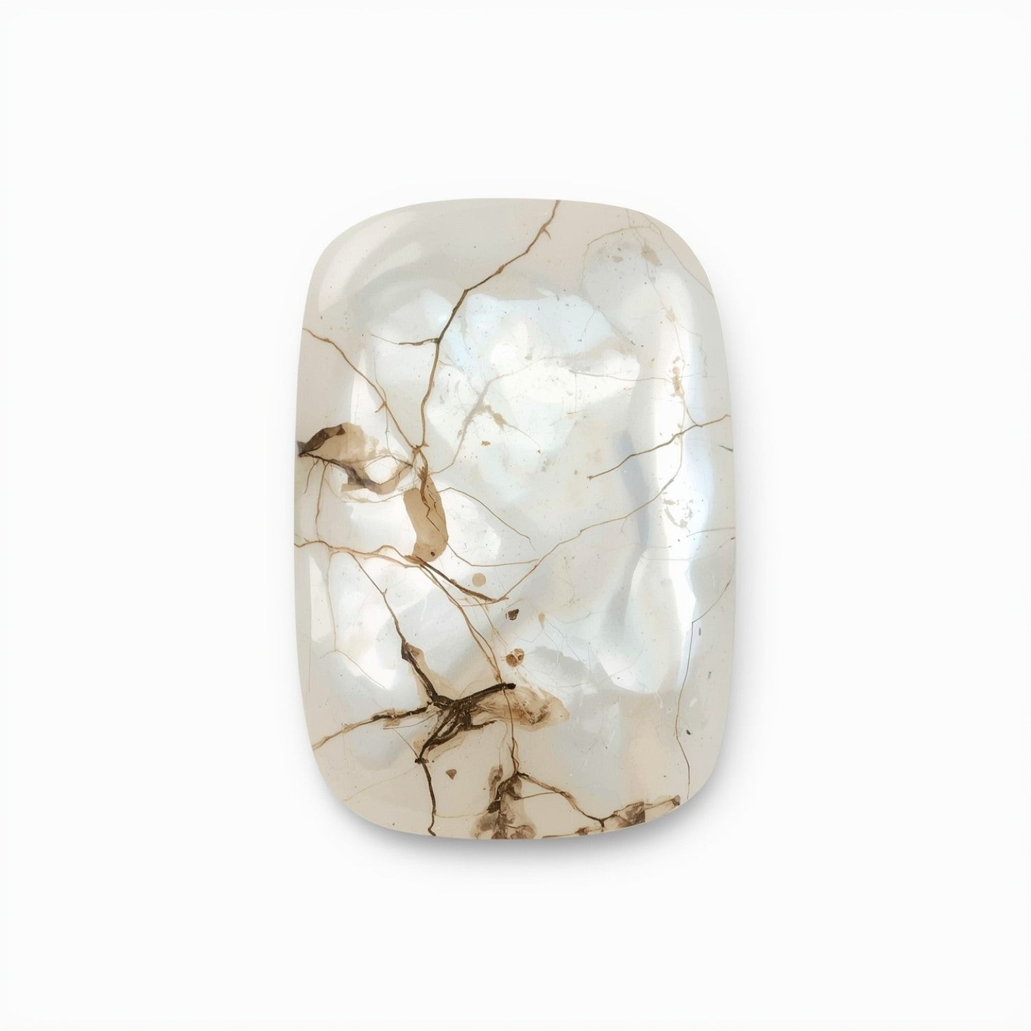 White Pearl  1PC Large 10x12 MM Emerald Cabochon White Sparkling Precious Semi Precious Gemstone Immagine principale del prodotto