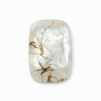 White Pearl  1PC Large 10x12 MM Emerald Cabochon White Sparkling Precious Semi Precious Gemstone