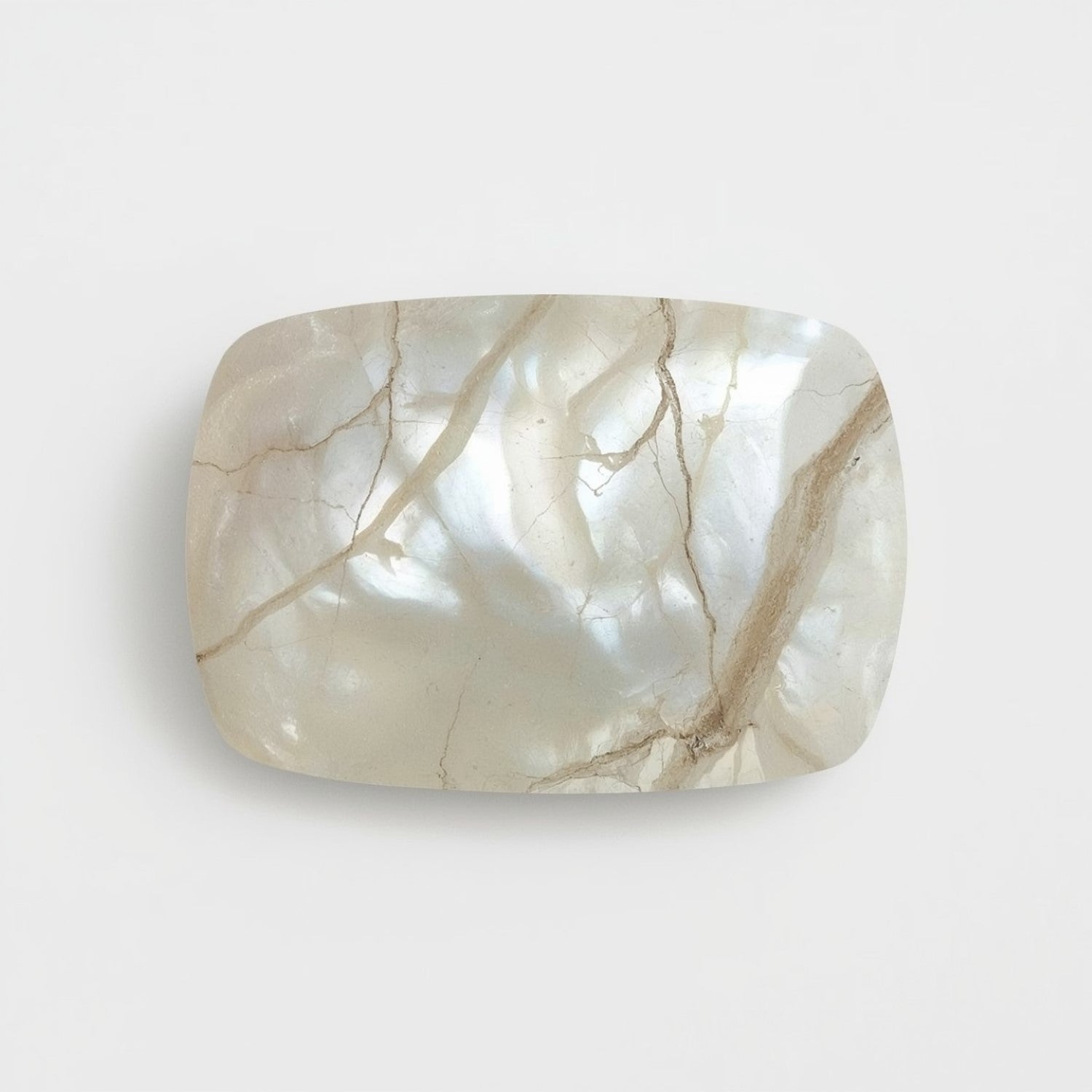 White Pearl  1PC Large 10x12 MM Emerald Cabochon White Sparkling Precious Semi Precious Gemstone