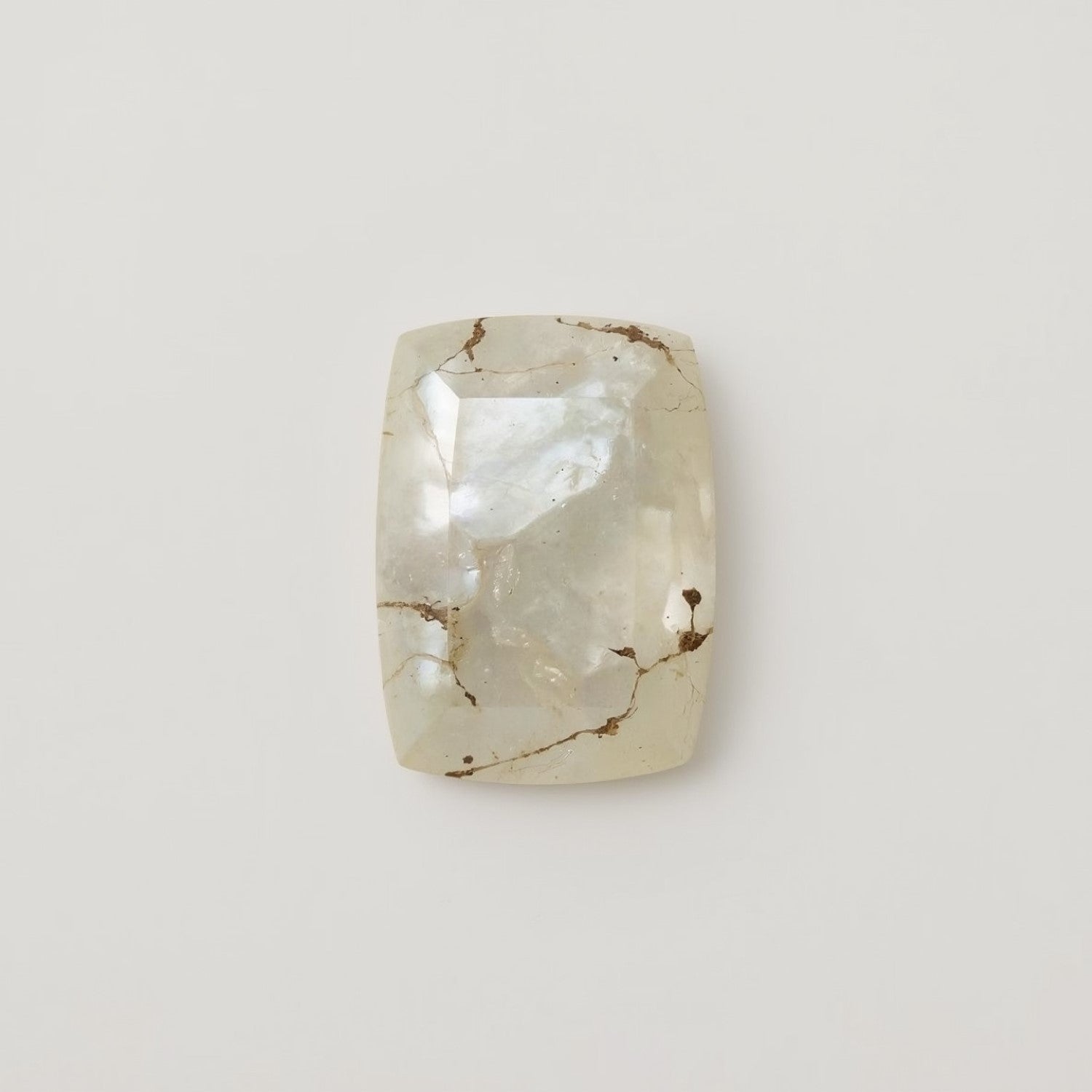 White Pearl  10PC Tiny 3x5 MM Emerald Cabochon White Lustrous Precious Gems Secundaire afbeelding