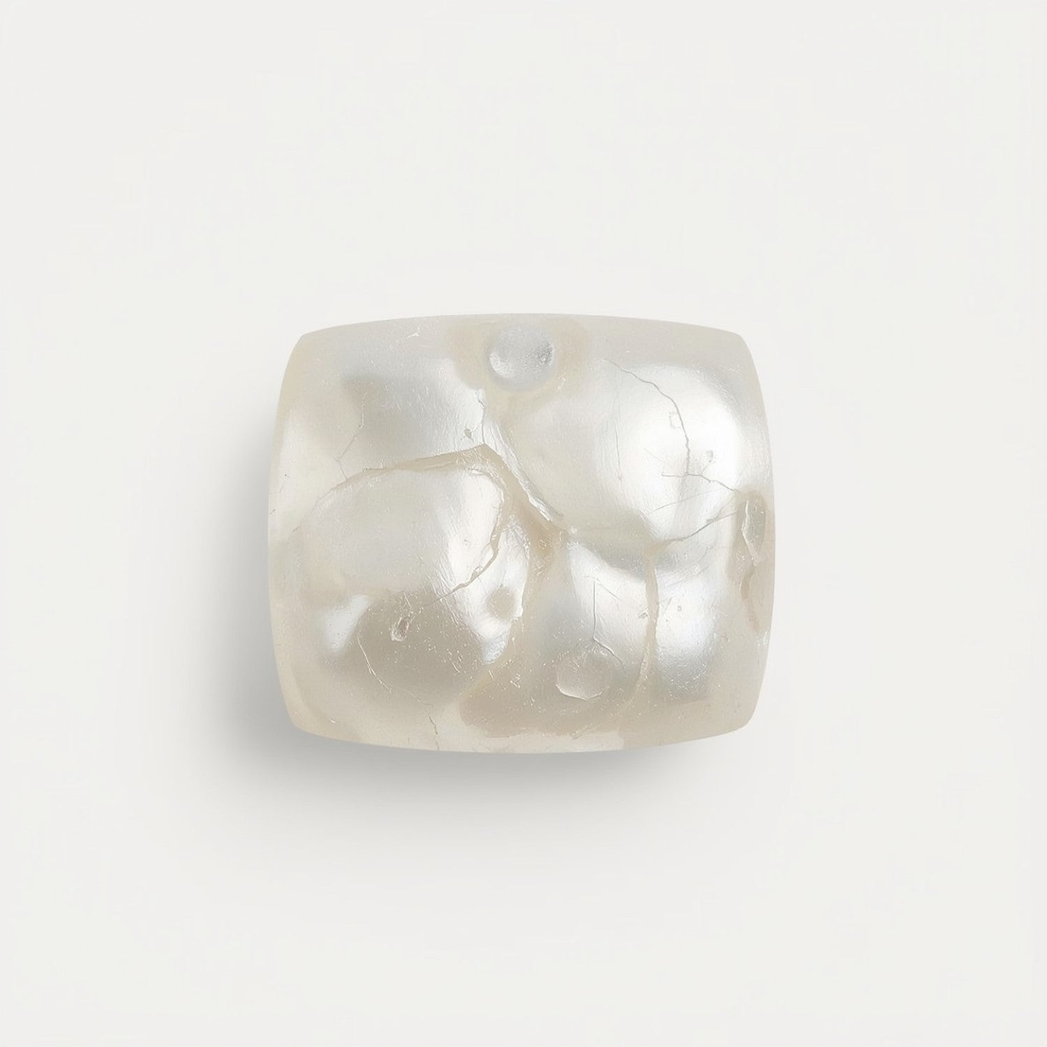 White Pearl  1PC Tiny 5x7 MM Emerald Cabochon White Fine Precious Loose Gemstone