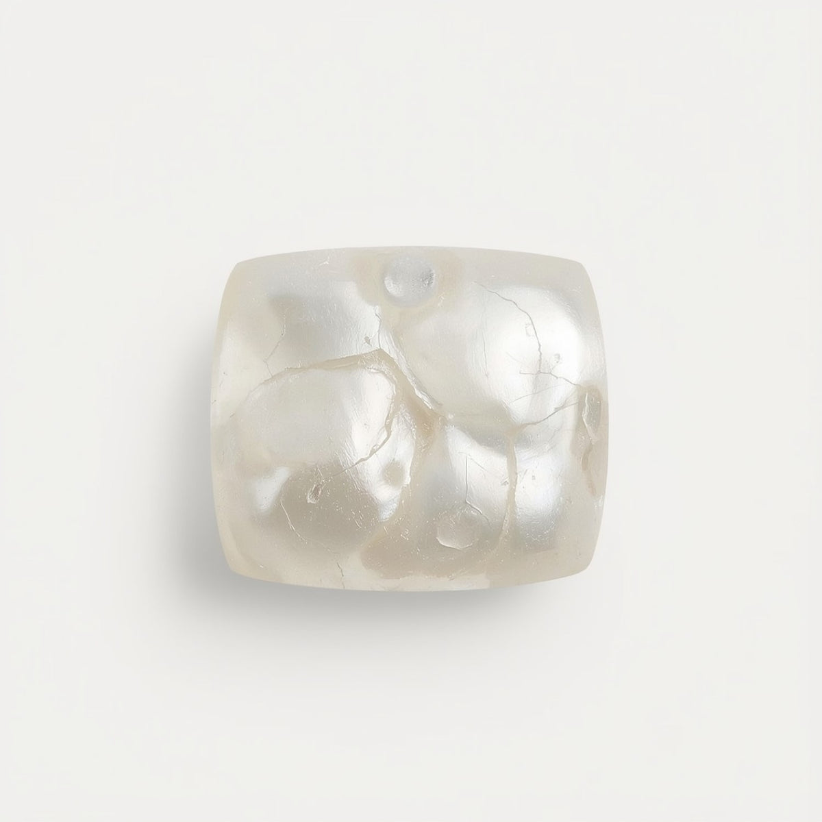 White Pearl  1PC Tiny 5x7 MM Emerald Cabochon White Fine Precious Loose Gemstone