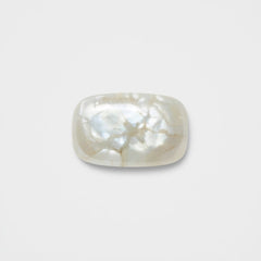 White Pearl  1PC Tiny 5x7 MM Emerald Cabochon White Fine Precious Loose Gemstone