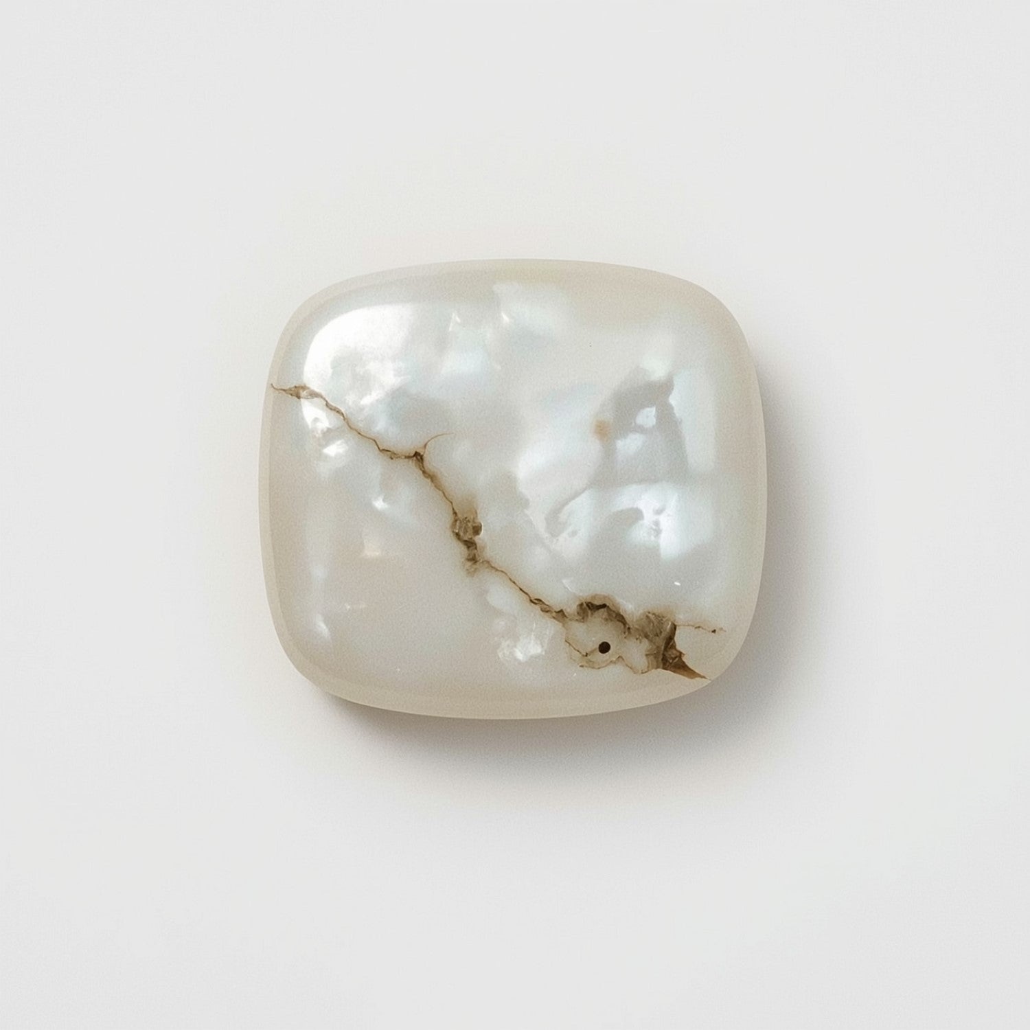 White Pearl  1PC Small 6x8 MM Emerald Cabochon White High-Quality Precious Loose Gemstones