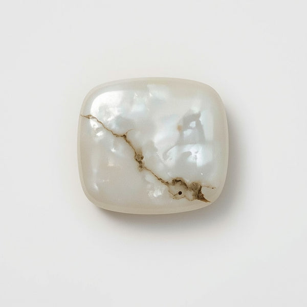 White Pearl  1PC Small 6x8 MM Emerald Cabochon White High-Quality Precious Loose Gemstones
