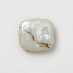 White Pearl  1PC Small 6x8 MM Emerald Cabochon White High-Quality Precious Loose Gemstones