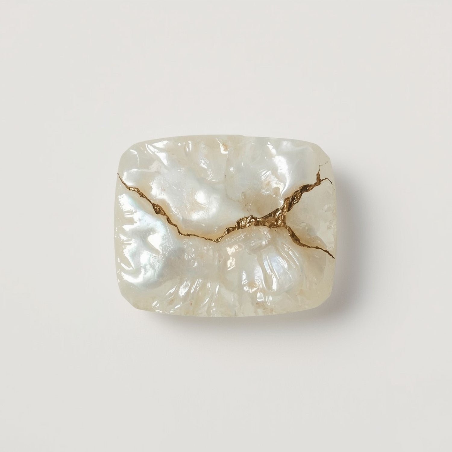 White Pearl  1PC Small 6x9 MM Emerald Cabochon White Natural Precious Semi Precious Gemstone