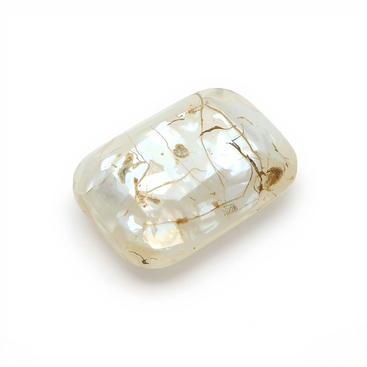 White Pearl  1PC Medium 8x10 MM Emerald Cabochon White Pure Precious Loose Gems