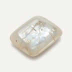 White Pearl  1PC Medium 8x10 MM Emerald Cabochon White Pure Precious Loose Gems