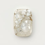 White Pearl  1PC Large 9x11 MM Emerald Cabochon White Fiery Precious Loose Gemstone