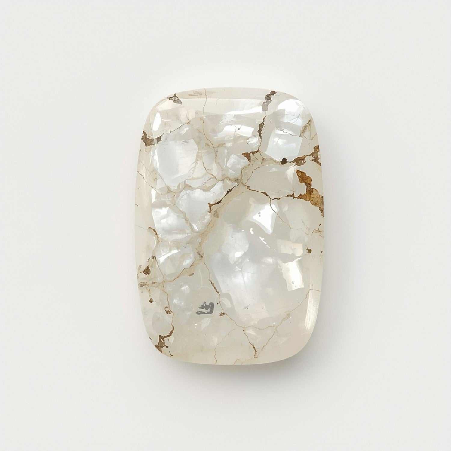 White Pearl  1PC Large 9x11 MM Emerald Cabochon White Fiery Precious Loose Gemstone