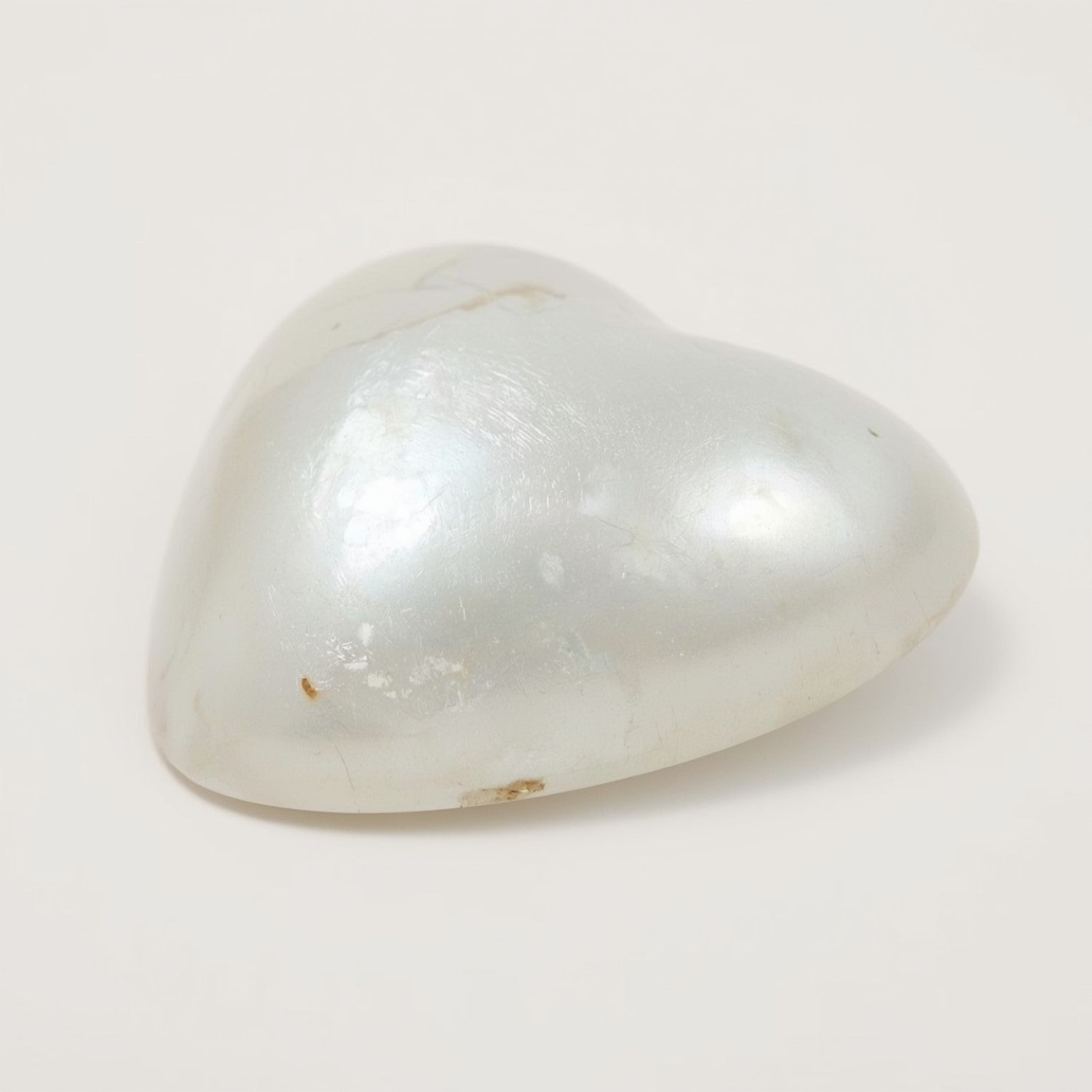 White Pearl  1PC Large 11x11 MM Heart Cabochon White Fine Precious Loose Gemstone Secondary image