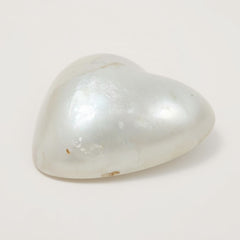 White Pearl  1PC Large 11x11 MM Heart Cabochon White Fine Precious Loose Gemstone